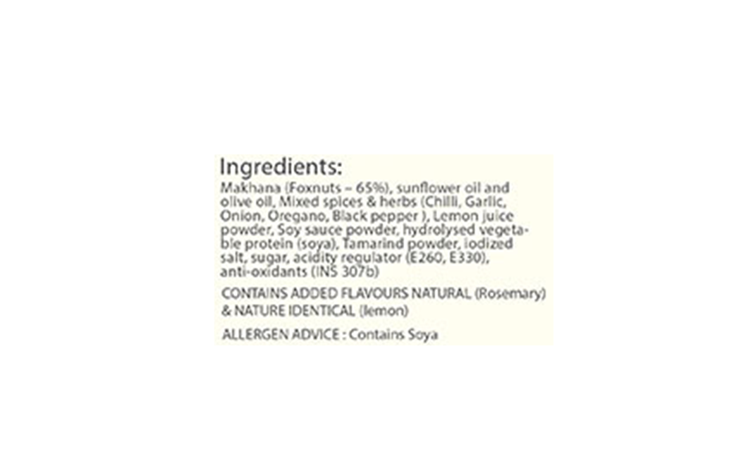 NuttyFox Gourmet Makhana Chilly Lemon   Pack  40 grams